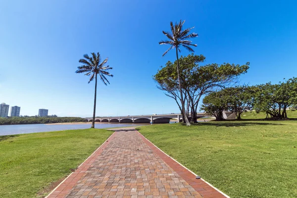 Walkway at River Estuary at Blue Lagoon in Durban — Stock Photo, Image