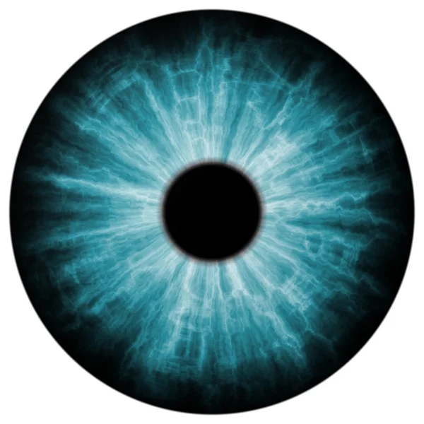 İllüstrasyon mavi göz iris, ışık yansıması. Göz orta boy. — Stok fotoğraf