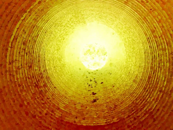 Ефект акварелі. Тунель під землею з далеким світлом — стокове фото