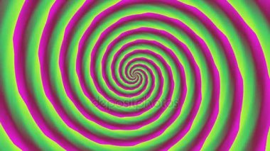 Beyaz arka plan üzerinde dönen parlak renkli spiraller animasyonlu soyut Illustration. Renkli animasyon, sorunsuz döngü.