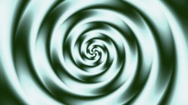 Animerade abstrakt illustration av blå metalic spiraler roterande på vit bakgrund. Färgglada animation, sömlös loop. — Stockvideo