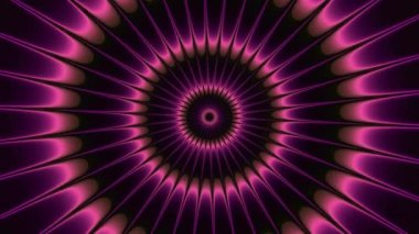 Mor pembe shinning neon spike diskler üzerinde koyu arka plan dönüm. Zengin kontur sıraladı. Sorunsuz süslü tasarım. Göz kamaştırıcı daire küre enerji alanı