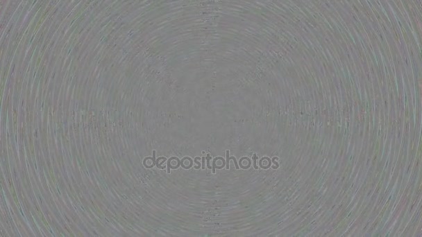 Cercles tournants de bruit numérique coloré. Spectre de couleurs points tournant sur l'affichage dans de nombreux cercles. Effet hypnotique . 