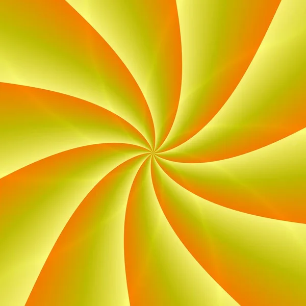 金色的光芒。明亮的黄色橙色螺旋的抽象插图 — 图库照片