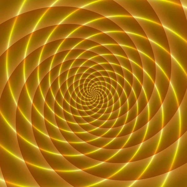 Des rayons dorés. Illustration abstraite de spirales orange jaune vif — Photo