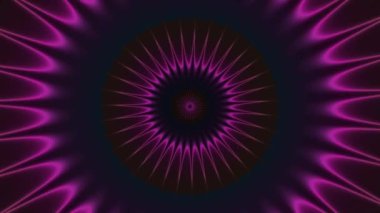 Mor pembe shinning neon spike diskler üzerinde koyu arka plan dönüm. Zengin kontur sıraladı. Sorunsuz süslü tasarım. Göz kamaştırıcı daire küre enerji alanı