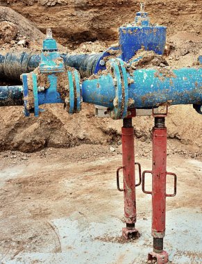 Detay bağlantı parçaları, 250mm ve 150mm gate vanalar, içecek su sisteminde azaltma ortak üyeler. 