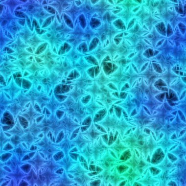 Arka planda shinning neon dikenli süs mavi ışık ve Iris.