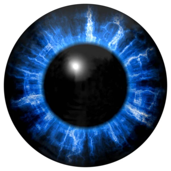 Ilustración del iris del ojo azul, reflejo de la luz . — Foto de Stock