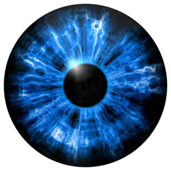 Illustration of blue eye iris, light reflection. — Stock Photo, Image