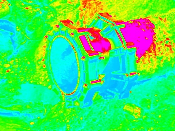 Инфра-сканирование. Трубы для питьевой воды — стоковое фото