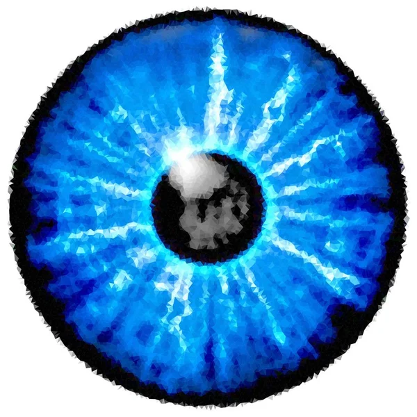 Polivinílico bajo. Ilustración del iris del ojo azul, reflejo de la luz . —  Fotos de Stock