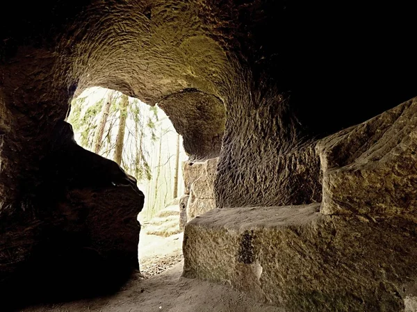 End of cave, enter to underground caves and catacomb. The journey underground