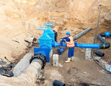 Alt geçit valfi, içecek su sisteminin reconstrucion yeraltı