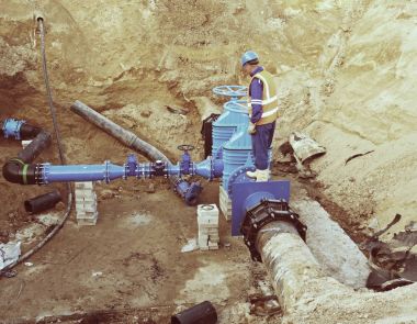 Alt geçit valfi, içecek su sisteminin reconstrucion yeraltı