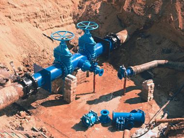 500 mm içecek su geçit Vana montaj - ana su boru hattının tamir vidalı boru ile ortak