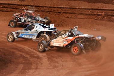 1-2 Temmuz 2017, Autocross Nova Paka, FIA Avrupa Şampiyonası, Çek Cumhuriyeti'nde. Adamcağız araba ve süper arabası.