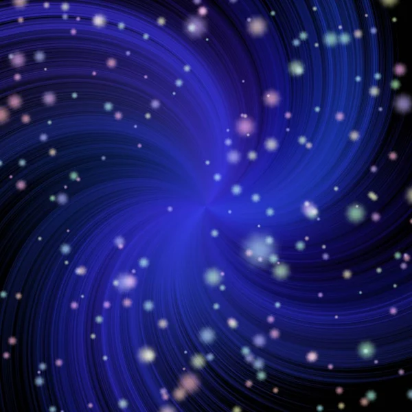 Élégantes étoiles tourbillonnent balle dans les couleurs de l'arc-en-ciel. Illustration. Fond abstrait lumineux — Photo