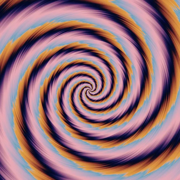 Propelelr colorato rende spirali astratte divertenti in colori caldi. L'elica psichedelica — Foto Stock