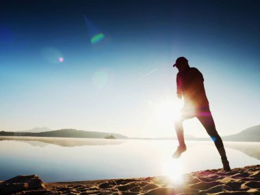 Gün batımı, Güneş ufuktan plaj egzersiz