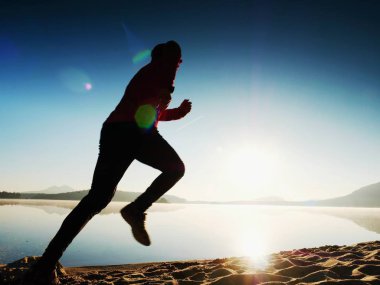 Gün batımı, Güneş ufuktan plaj egzersiz