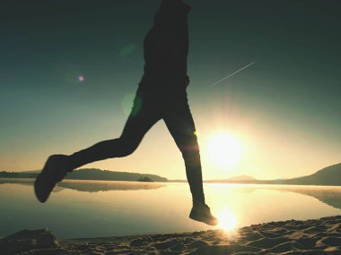 Gün batımı, Güneş ufuktan plaj egzersiz