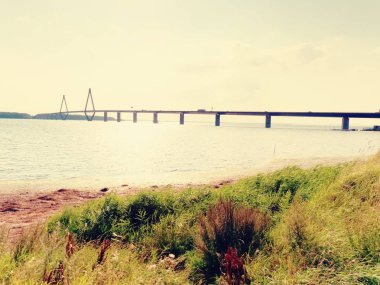 Faroe köprü. İki yolu köprüsü Falster ve Danimarka Zelanda'da bağlanmak