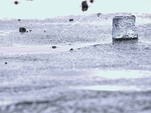 Der schwindende Gletscher. Schmelzende Gletscher bedrohen Ökosystem des Meeresbodens — Stockfoto