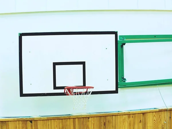 Баскетбольне Кільце Шкільному Тренажерному Залі Спортивний Зал — стокове фото