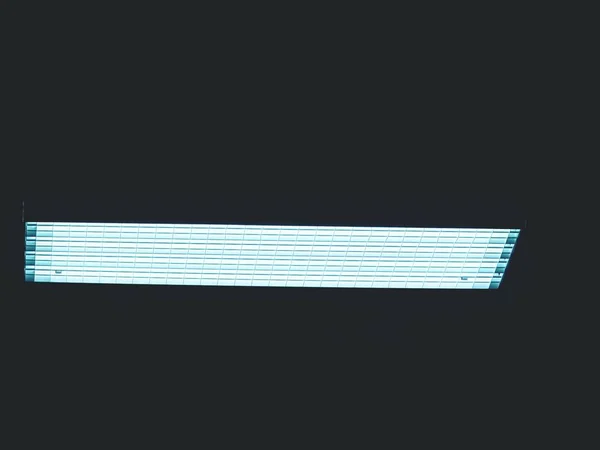 Painéis Teto Iluminação Lâmpadas Fluorescentes Teto Moderno Teto Luminoso Azulejos — Fotografia de Stock