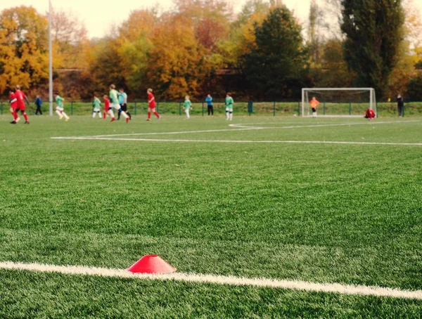 Jugadores de fútbol entrenamiento atlético en verano —  Fotos de Stock