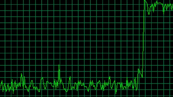 Cpu Using History Chart Glitch Interference Noise Screen Animation — Stock Video