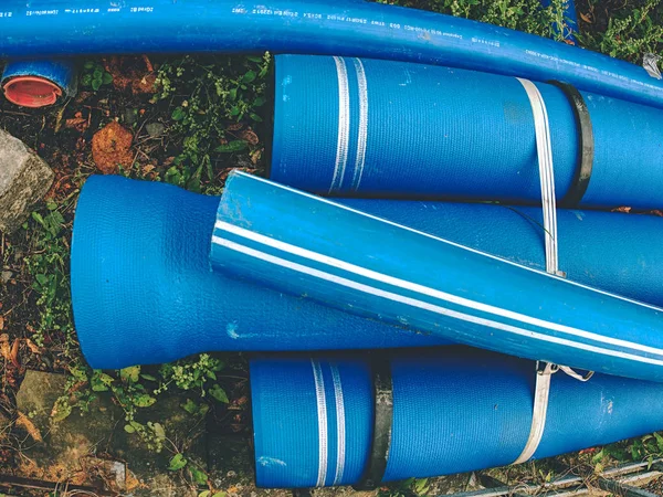 Tuyaux ou tubes neufs. Transport de fluides. Construction de pipelines — Photo
