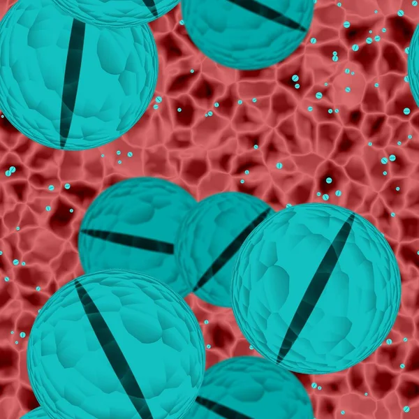 Koronavirus plovoucí v krvi, mikroskopický pohled — Stock fotografie