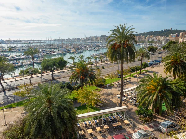 Passeio Marítimo Avinguda Gabriel Roca Porto Marina Palma Maiorca Ilhas — Fotografia de Stock