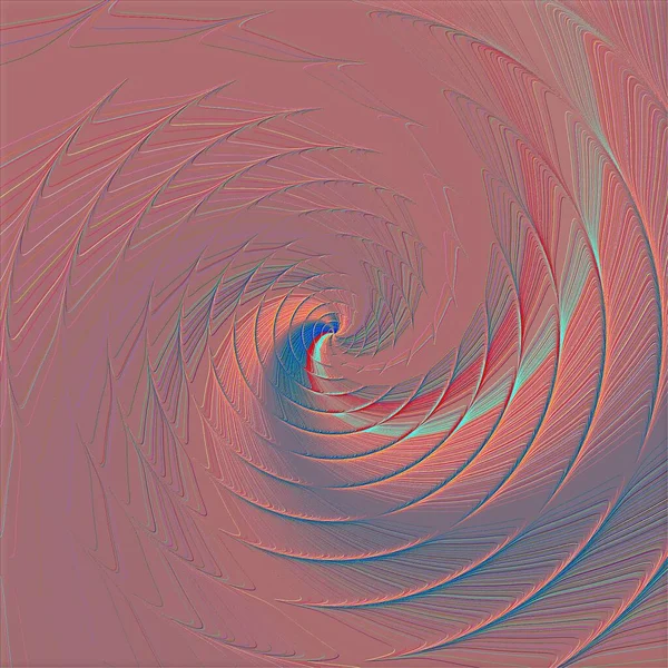 Azul Vermelho Roxo Psicodélico Espiral Padrão Fundo Gire Cubo — Fotografia de Stock