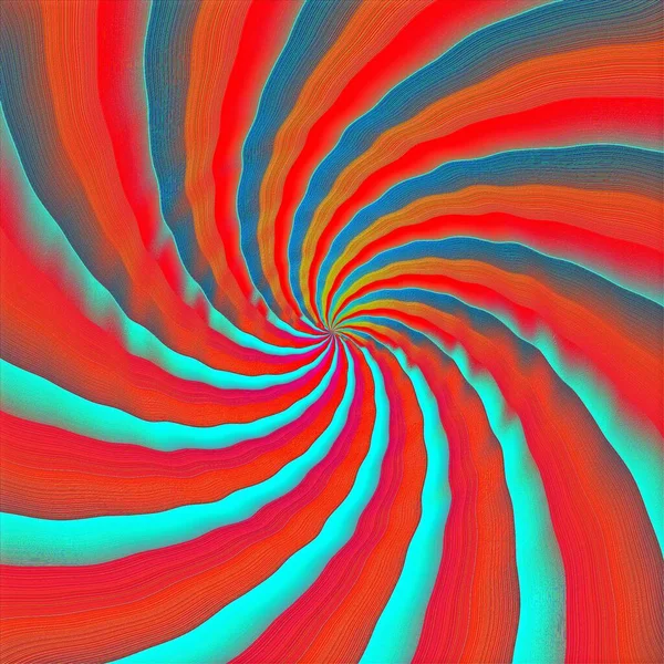 Blu Rosso Viola Psichedelico Sfondo Modello Spirale Girare Cubo — Foto Stock