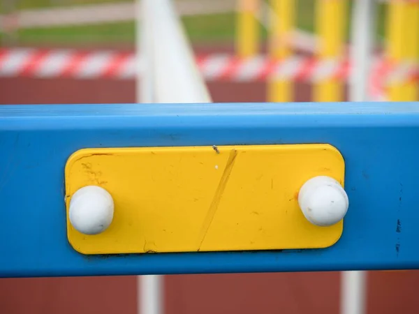 Quadratischer Rahmen Für Kletterwerkzeug Auf Spielplatz Lackierte Konstruktion — Stockfoto