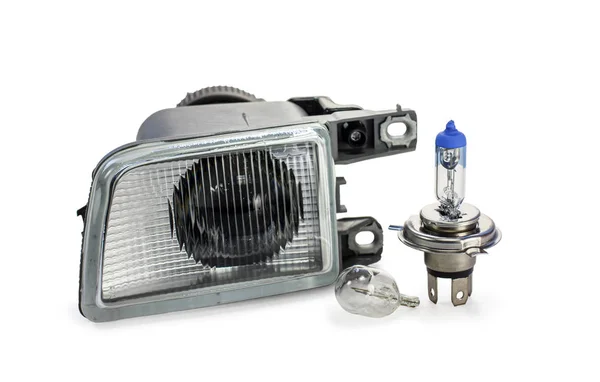 Mistlicht. xenon- en halogeenlampen. Automobiellampen. — Stockfoto