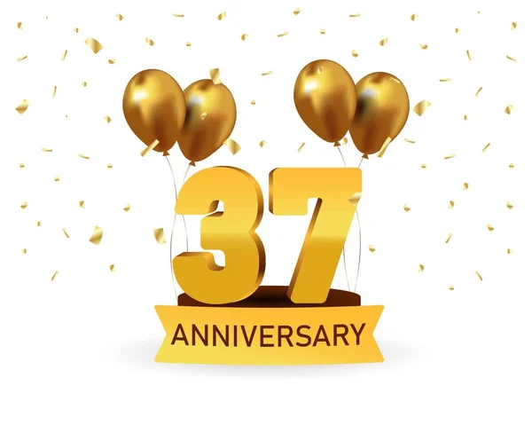 Anniversary gold numbers — Stock Vector