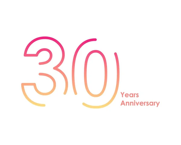 Anniversary Logotype Gradient Colors Celebration Purpose Special Moment — Stock Vector
