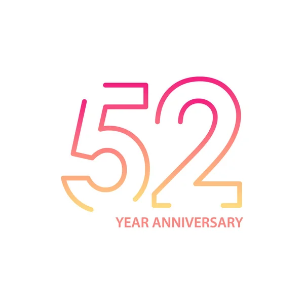 Aniversario Logotipo Con Colores Degradados Para Celebración Propósito Momento Especial — Vector de stock