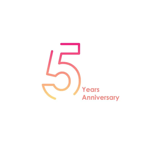 Kutlama Amacı Özel Için Gradyan Renklere Sahip Yıldönümü Logosu — Stok Vektör