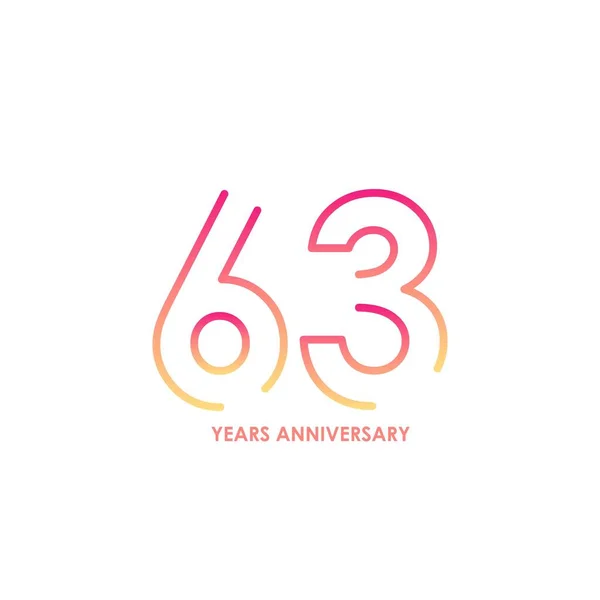 Logotipo Anos Com Cores Gradientes Para Fins Celebração Momento Especial — Vetor de Stock