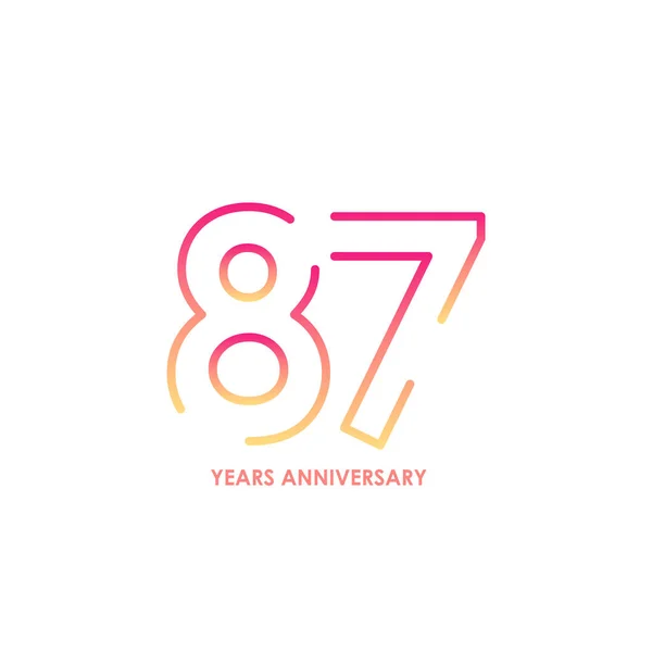 Anniversary Logotype Gradient Colors Celebration Purpose Special Moment — Stock Vector