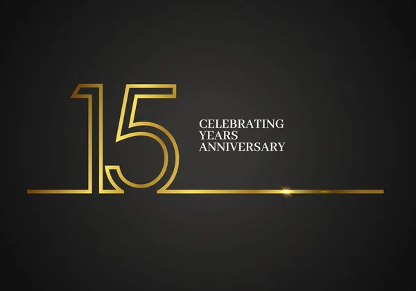Logotipo Aniversario Años Con Números Fuente Color Dorado Hechos Una — Archivo Imágenes Vectoriales