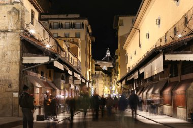 Floransa 'nın tarihi merkezi. Eski yol