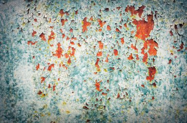 Paslı metal arka plan dokulu. Tasarım için kırık arka plan