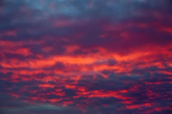 Fiery Orange Red Colors Sunset Sky Beautiful Background — Stock Photo, Image