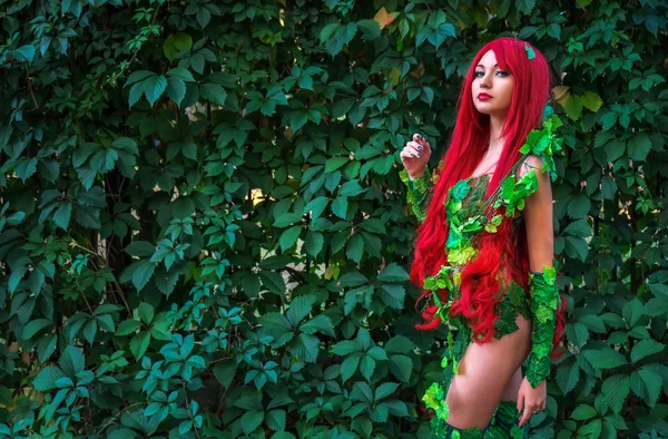 Seksi süper kahraman kadın Cosplay karakter portresi
